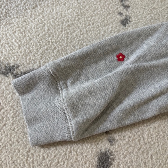 Gray and Floral Cropped Sweatshirt- Rails - Picture 2 of 6